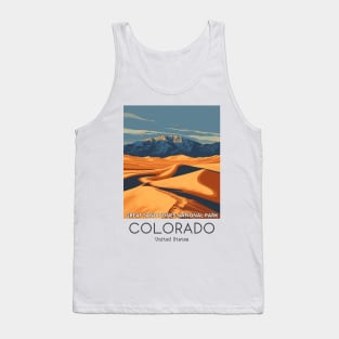 A Vintage Travel Illustration of the Great Sand Dunes National Park - Colorado - US Tank Top